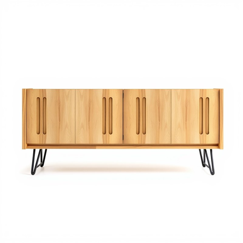 Fluted Oak TV Unit 180cm