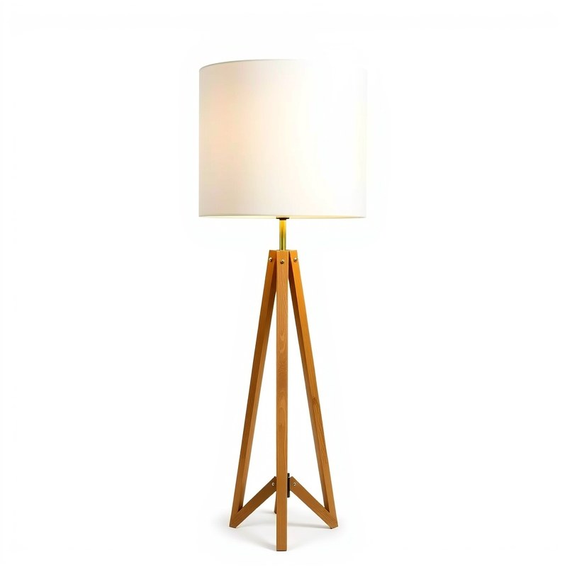 Linen Tripod Floor Lamp