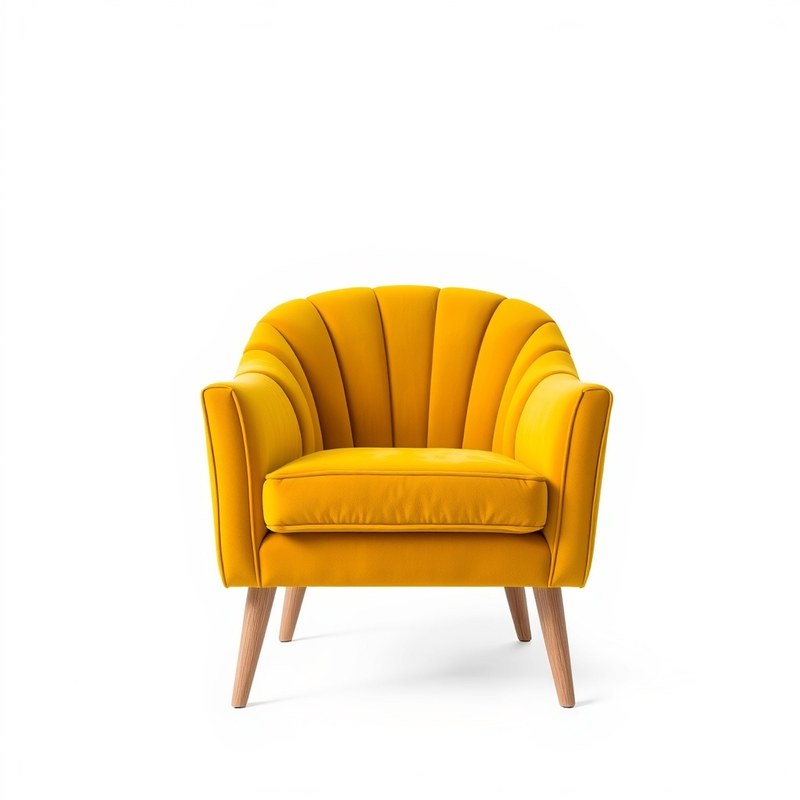 Shell Velvet Accent Chair